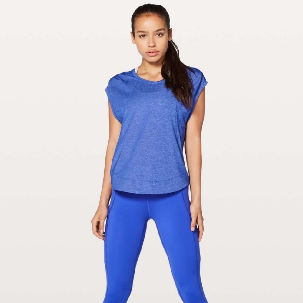 Lululemon Gatekeeper Short Sleeve Shirt, Blue, Size 10